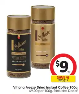 Coles Vittoria Freeze Dried Instant Coffee offer