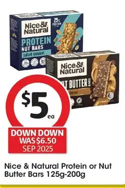 Coles Nice & Natural Protein or Nut Butter Bars offer