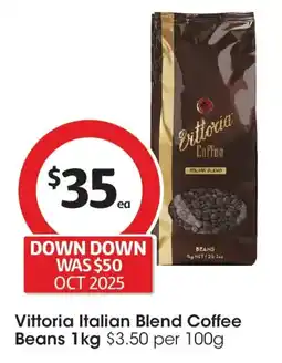 Coles Vittoria Italian Blend Coffee Beans offer