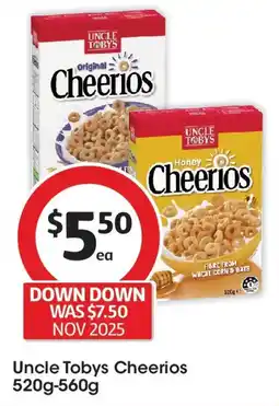 Coles Uncle Tobys Cheerios offer