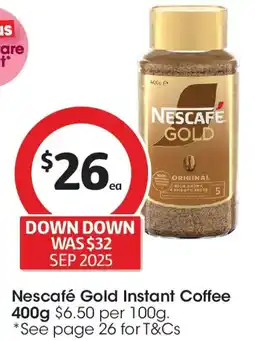 Coles Nescafé Gold Instant Coffee offer
