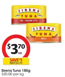 Coles Sirena Tuna offer