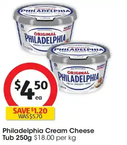 Coles Philadelphia Cream Cheese Tub offer