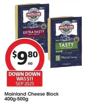 Coles Mainland Cheese Block offer