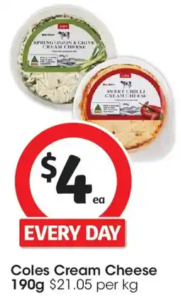Coles Coles Cream Cheese offer