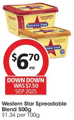 Coles Western Star Spreadable Blend offer