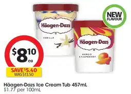 Coles Häagen-Dazs Ice Cream Tub offer