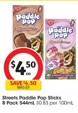 Coles Streets Paddle Pop Sticks offer