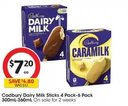 Coles Cadbury Dairy Milk Sticks offer