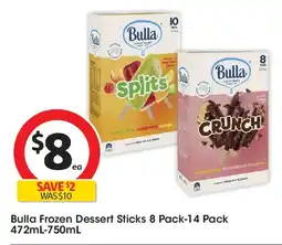 Coles Bulla Frozen Dessert Sticks offer