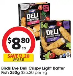 Coles Birds Eye Deli Crispy Light Batter Fish offer