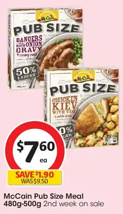 Coles McCain Pub Size Meal offer