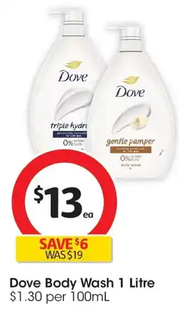 Coles Dove Body Wash offer