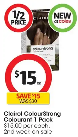 Coles Clairol ColourStrong Colourant offer