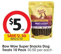 Coles Bow Wow Super Snacks Dog Treats offer