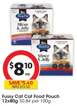 Coles Fussy Cat Cat Food Pouch offer