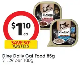 Coles Dine Daily Cat Food offer