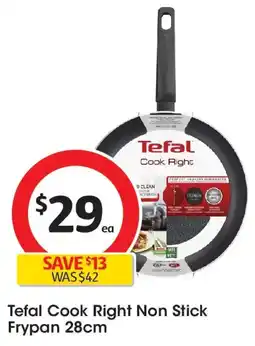 Coles Tefal Cook Right Non Stick Frypan offer