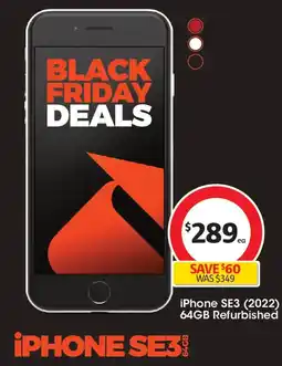 Coles iPhone SE3 (2022) 64GB Refurbished offer