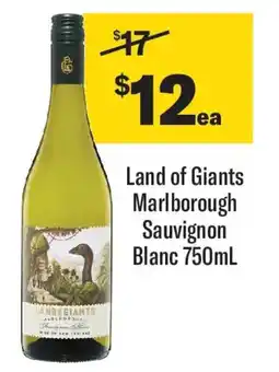 Coles Land of Giants Marlborough Sauvignon Blanc offer