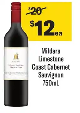 Coles Mildara Limestone Coast Cabernet Sauvignon offer