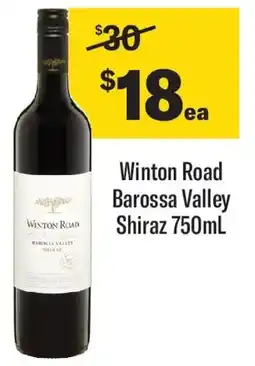 Coles Winton Road Barossa Valley Shiraz offer