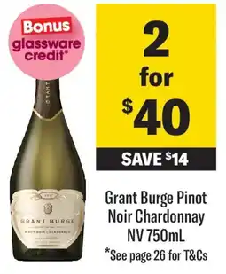Coles Grant Burge Pinot Noir Chardonnay NV offer
