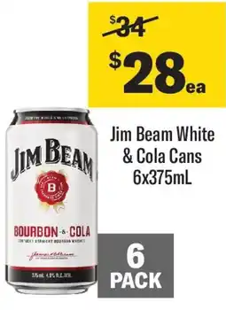 Coles Jim Beam White & Cola Cans offer
