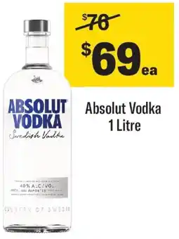 Coles Absolut Vodka offer