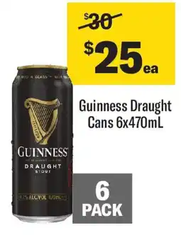 Coles Guinness Draught Cans offer