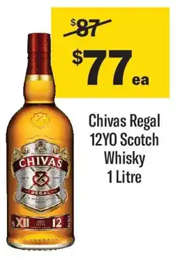 Coles Chivas Regal 12YO Scotch Whisky offer