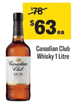 Coles Canadian Club Whisky offer