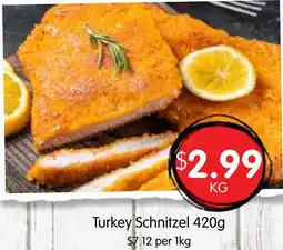 Spudshed Turkey Schnitzel offer