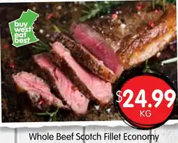 Spudshed Whole Beef Scotch Fillet Economy offer