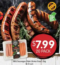 Spudshed BBQ Sausages Gluten Free offer