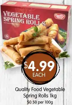 Spudshed Quality Food Vegetable Spring Rolls offer