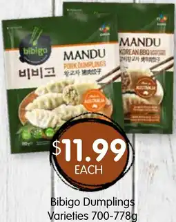 Spudshed Bibigo Dumplings Varieties offer