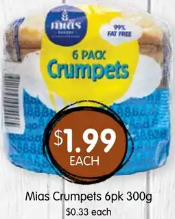 Spudshed Mias Crumpets offer