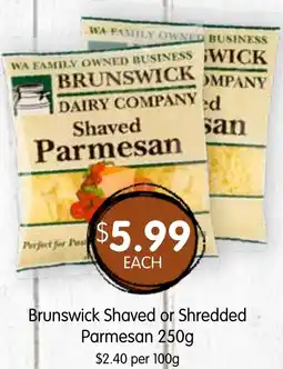 Spudshed Brunswick Shaved or Shredded Parmesan offer