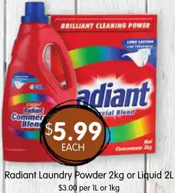 Spudshed Radiant Laundry Powder or Liquid offer