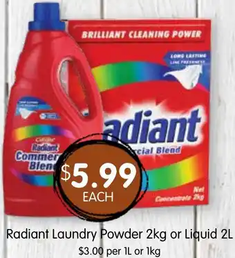 Spudshed Radiant Laundry Powder or Liquid offer