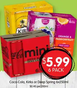 Spudshed Coca-Cola, Kirks or Deep Spring offer