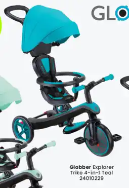 Toymate Globber Explorer Trike 4-in-1 Teal offer
