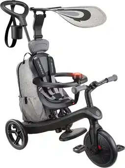 Toymate Globber Explorer Trike 4-in-1 Deluxe Black/Grey offer