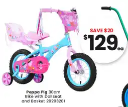 Toymate Peppa Pig Bike with Dollseat and Basket offer
