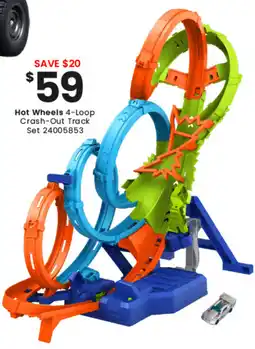 Toymate Hot Wheels 4-Loop Crash-Out Track Set offer