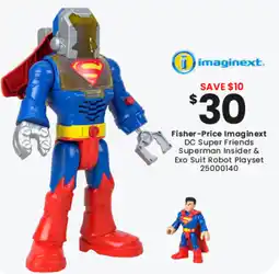 Toymate Fisher-Price Imaginext DC Super Friends Superman Insider & Exo Suit Robot Playset offer