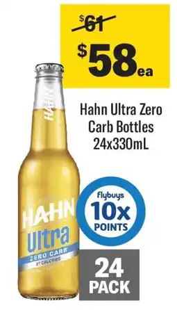 Coles Hahn Ultra Zero Carb Bottles offer