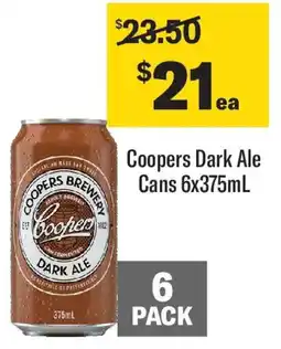 Coles Coopers Dark Ale Cans offer