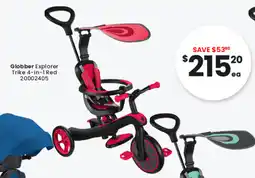 Toymate Globber Explorer Trike 4-in-1 Red offer